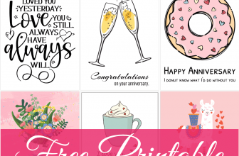 Gratis afdrukbare jubileumkaarten